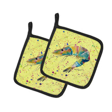 Load image into Gallery viewer, Shrimp Pot Holders - Set of 2 Decorative Kitchen Helpers | Made in the USA 8450PTHD