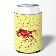 Load image into Gallery viewer, Crawfish on yellow Can or Bottle Beverage Insulator Hugger