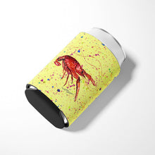 Load image into Gallery viewer, Crawfish on yellow Can or Bottle Beverage Insulator Hugger