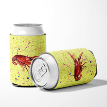 Load image into Gallery viewer, Crawfish on yellow Can or Bottle Beverage Insulator Hugger