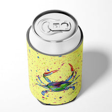 Load image into Gallery viewer, Crab on yellow Can or Bottle Beverage Insulator Hugger