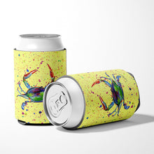 Load image into Gallery viewer, Crab on yellow Can or Bottle Beverage Insulator Hugger