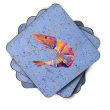 Load image into Gallery viewer, Shrimp Coasters - Set of 4 Lightweight Foam, Absorbent Drink Coasters