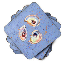 Load image into Gallery viewer, Oyster Coasters - Set of 4 Lightweight Foam, Absorbent Drink Coasters