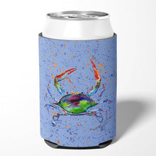 Load image into Gallery viewer, Crab on blue Can or Bottle Beverage Insulator Hugger