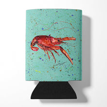 Load image into Gallery viewer, Crawfish  on Teal Can or Bottle Beverage Insulator Hugger