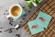 Load image into Gallery viewer, Crawfish Coasters - Set of 4 Lightweight Foam, Absorbent Drink Coasters