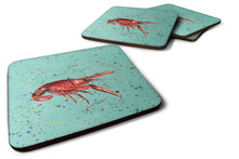 Load image into Gallery viewer, Crawfish Coasters - Set of 4 Lightweight Foam, Absorbent Drink Coasters