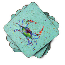 Load image into Gallery viewer, Crab Coasters - Set of 4 Lightweight Foam, Absorbent Drink Coasters