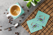 Load image into Gallery viewer, Crab Coasters - Set of 4 Lightweight Foam, Absorbent Drink Coasters