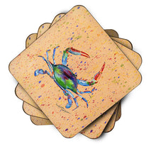 Load image into Gallery viewer, Crab Coasters - Set of 4 Lightweight Foam, Absorbent Drink Coasters