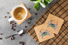 Load image into Gallery viewer, Crab Coasters - Set of 4 Lightweight Foam, Absorbent Drink Coasters