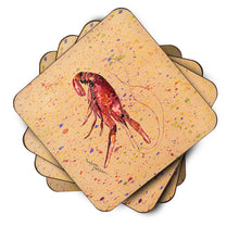 Load image into Gallery viewer, Crawfish Coasters - Set of 4 Lightweight Foam, Absorbent Drink Coasters