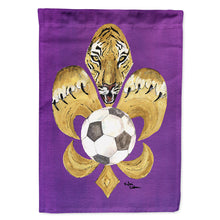 Load image into Gallery viewer, Tiger Soccer  Fleur de lis Flag Canvas House Size