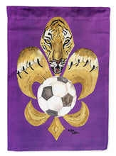 Load image into Gallery viewer, Tiger Soccer  Fleur de lis Garden Flag – Decorative Outdoor Yard Flag