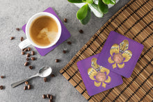 Load image into Gallery viewer, Tiger Basketball Fleur de lis Coasters - Set of 4 Lightweight Foam, Absorbent Drink Coasters
