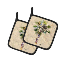 Load image into Gallery viewer, Palm Tree Pot Holders - Set of 2 Decorative Kitchen Helpers | Made in the USA 8481PTHD