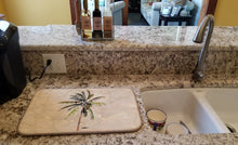 Load image into Gallery viewer, Palm Tree Dish Drying Mat – Absorbent, Artistic Kitchen Essentials 8482DDM