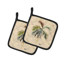 Load image into Gallery viewer, Palm Tree Pot Holders - Set of 2 Decorative Kitchen Helpers | Made in the USA 8483PTHD