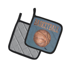 Load image into Gallery viewer, Basketball Pot Holders - Set of 2 Decorative Kitchen Helpers | Made in the USA 8486PTHD