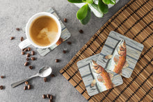 Load image into Gallery viewer, Red Fish Coasters - Set of 4 Lightweight Foam, Absorbent Drink Coasters