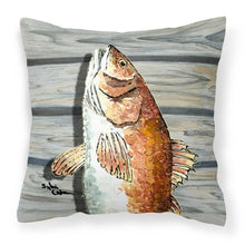Load image into Gallery viewer, Red Fish Throw Pillow - 14x14 Decorative Pillow – Art for Your Home &amp; Patio 8489PW1414
