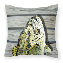 Load image into Gallery viewer, Fish Bass Small Mouth Throw Pillow - 14x14 Decorative Pillow – Art for Your Home &amp; Patio 8493PW1414