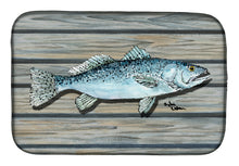 Load image into Gallery viewer, Fish Speckled Trout Dish Drying Mat – Absorbent, Artistic Kitchen Essentials 8494DDM