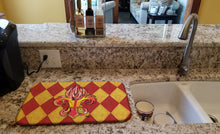 Load image into Gallery viewer, Peppers Fleur de lis Dish Drying Mat – Absorbent, Artistic Kitchen Essentials 8499DDM