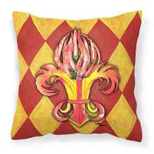 Load image into Gallery viewer, Peppers Fleur de lis Throw Pillow - 14x14 Decorative Pillow – Art for Your Home &amp; Patio 8499PW1414