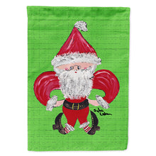 Load image into Gallery viewer, Christmas Santa Fleur de lis Flag Canvas House Size