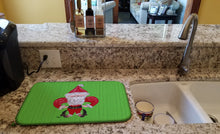 Load image into Gallery viewer, Christmas Fleur de lis Santa Claus Dish Drying Mat – Absorbent, Artistic Kitchen Essentials 8500DDM