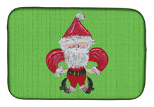 Load image into Gallery viewer, Christmas Fleur de lis Santa Claus Dish Drying Mat – Absorbent, Artistic Kitchen Essentials 8500DDM