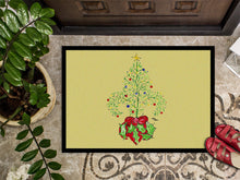 Load image into Gallery viewer, Christmas Tree Fleur de lis Doormat - 24x36 Decorative Floor Mat – Indoor/Outdoor Rug