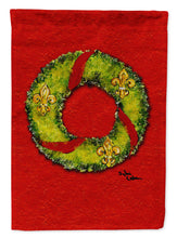 Load image into Gallery viewer, Christmas Wreath Fleur de lis Garden Flag – Decorative Outdoor Yard Flag