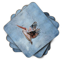 Load image into Gallery viewer, Bird - Pelican Coasters - Set of 4 Lightweight Foam, Absorbent Drink Coasters