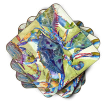 Load image into Gallery viewer, Crab Coasters - Set of 4 Lightweight Foam, Absorbent Drink Coasters