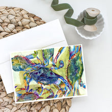 Load image into Gallery viewer, Blue Crab All Over Greeting Cards -  Blank Note Cards – 8-Pack of Artist-Designed Cards with Envelopes