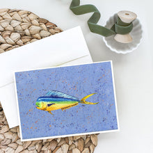 Load image into Gallery viewer, Dolphin Mahi Mahi Greeting Cards -  Blank Note Cards – 8-Pack of Artist-Designed Cards with Envelopes