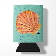 Load image into Gallery viewer, Scallop Shell on Teal Can or Bottle Beverage Insulator Hugger