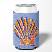 Load image into Gallery viewer, Scallop Shell on Blue Can or Bottle Beverage Insulator Hugger