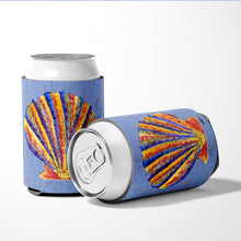 Load image into Gallery viewer, Scallop Shell on Blue Can or Bottle Beverage Insulator Hugger