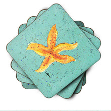 Load image into Gallery viewer, Starfish Coasters - Set of 4 Lightweight Foam, Absorbent Drink Coasters