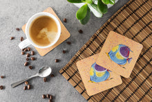 Load image into Gallery viewer, Tropical Fish Coasters - Set of 4 Lightweight Foam, Absorbent Drink Coasters