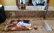 Load image into Gallery viewer, Red Beans and Rice Dish Drying Mat – Absorbent, Artistic Kitchen Essentials 8536DDM