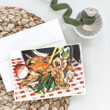 Load image into Gallery viewer, Crab Boil Greeting Cards -  Blank Note Cards – 8-Pack of Artist-Designed Cards with Envelopes