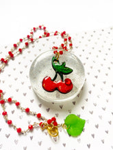 Load image into Gallery viewer, Retro Cherry Beaded Necklace by Rosie Rose Parker