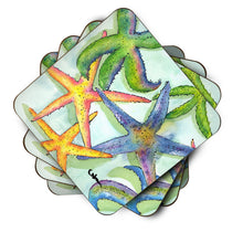 Load image into Gallery viewer, Starfish Coasters - Set of 4 Lightweight Foam, Absorbent Drink Coasters