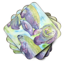 Load image into Gallery viewer, Manatee Coasters - Set of 4 Lightweight Foam, Absorbent Drink Coasters