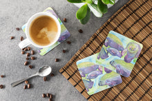 Load image into Gallery viewer, Manatee Coasters - Set of 4 Lightweight Foam, Absorbent Drink Coasters